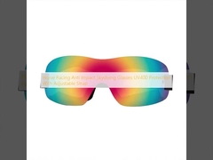 Gafas para paracaidismo de carreras de caballos UV400 Protección con correa ajustable